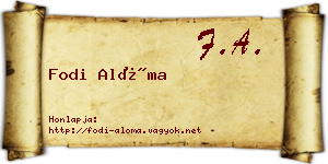 Fodi Alóma névjegykártya